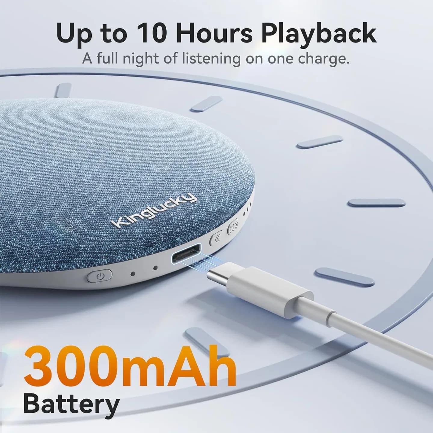 Kinglucky X50 300 mAh battery and USB-C charging