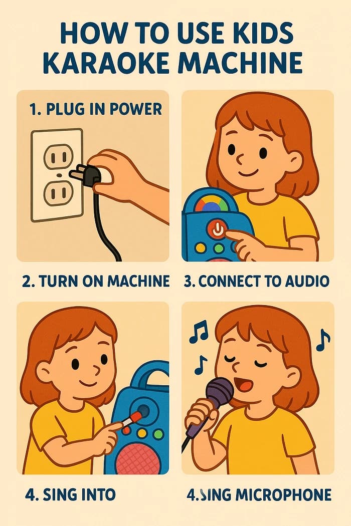 How to Use Kids Karaoke Machine
