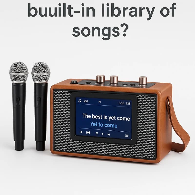 Do karaoke machines have a built-in library of songs