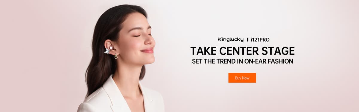 Kinglucky i121 Pro Clip-On Open-Ear Earbuds with Jewelry Earrings