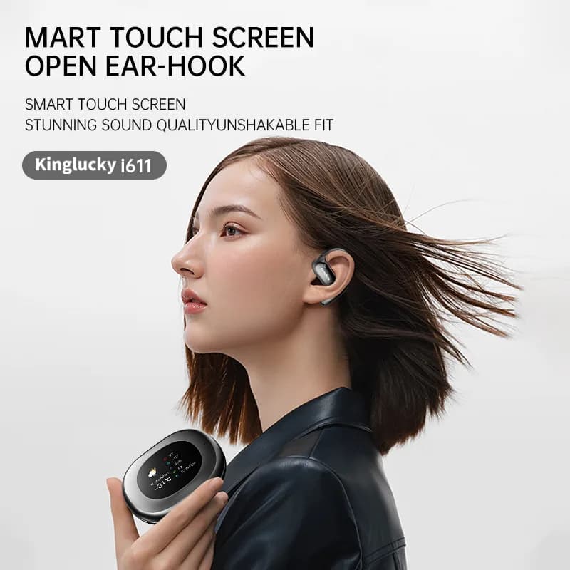 Kinglucky i611 Touch Screen Open Ear Headphone, side view 1