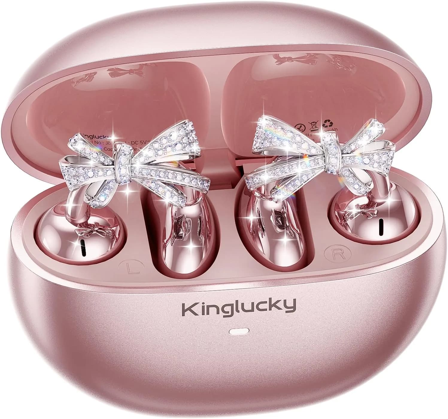 Kinglucky A8 Open Earbuds, angled view