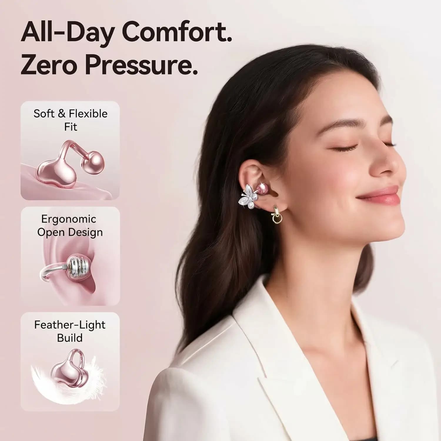 Jewelry-Inspired Clip-On Earbuds