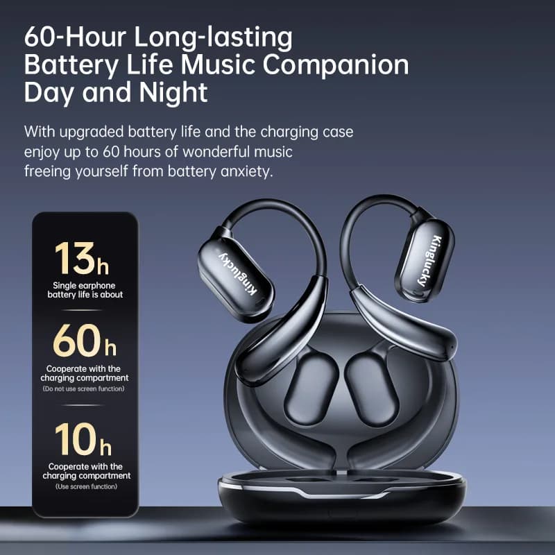 Kinglucky i611 Touch Screen Open Ear Headphone, in use 1