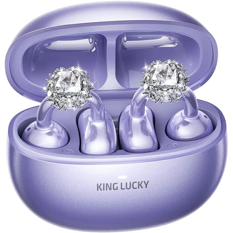 Kinglucky i121 Clip On Earbuds, side view 3