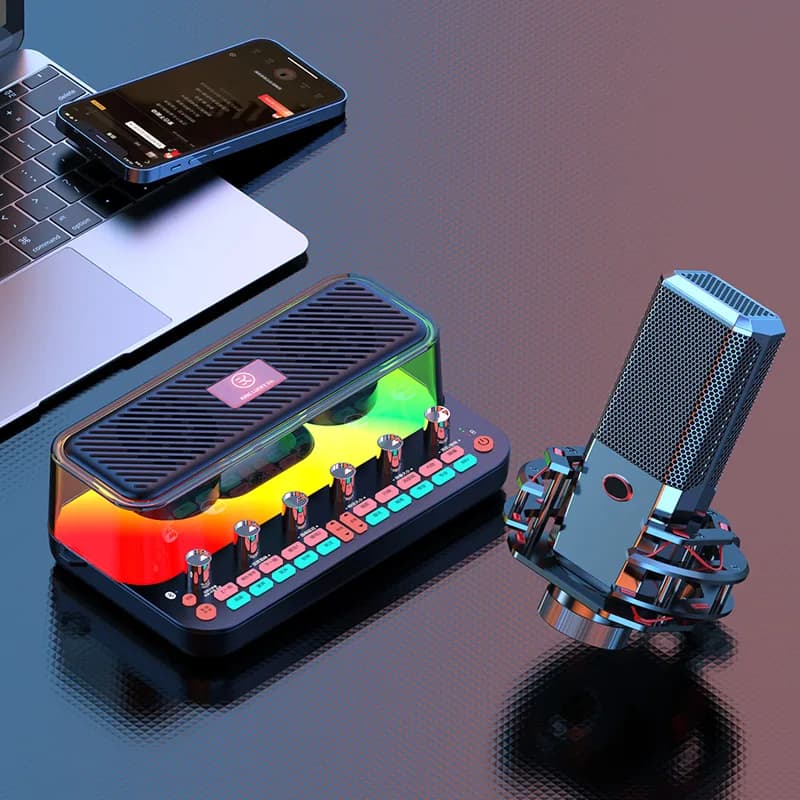 Kinglucky C18 Live Sound Card, side view 1