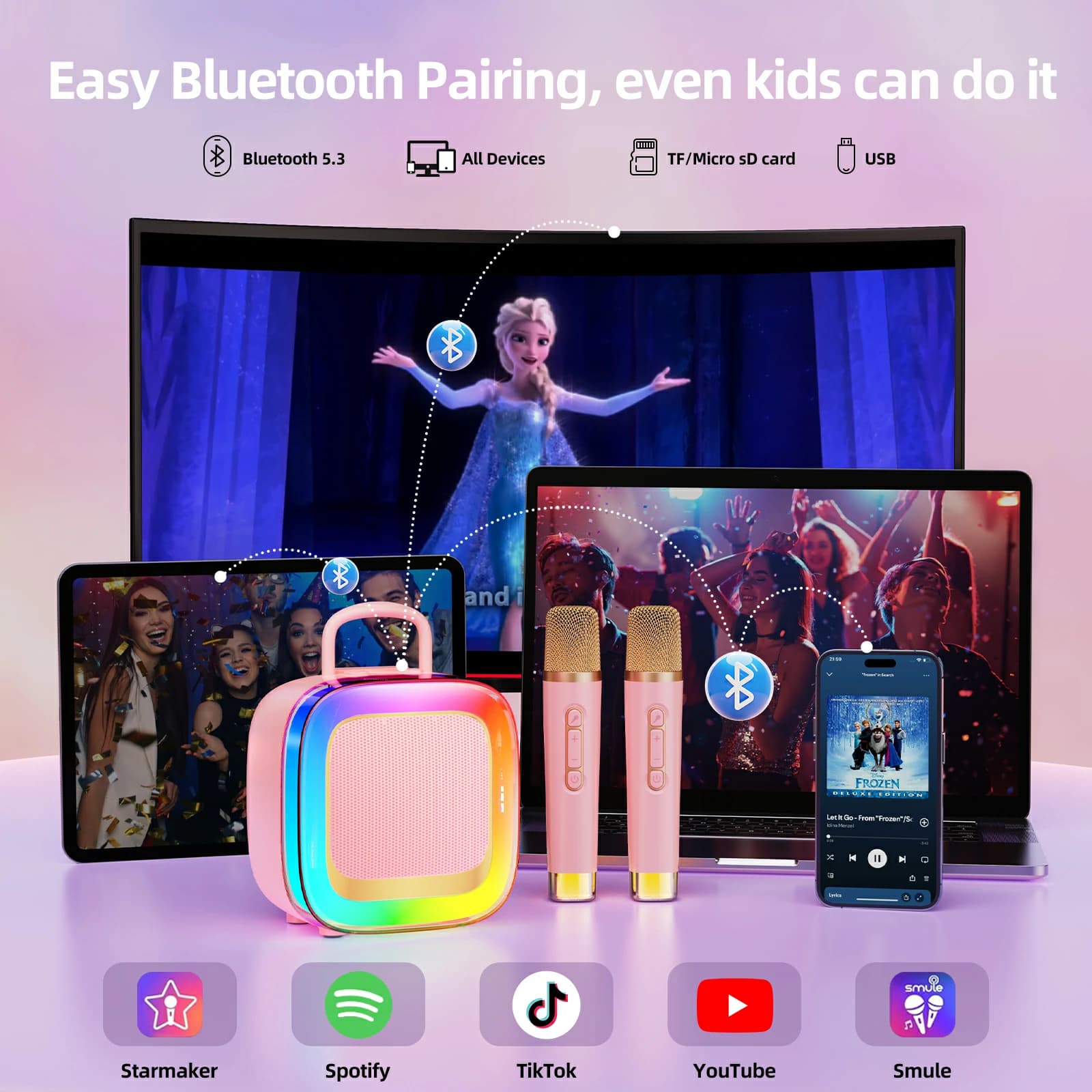 Kinglucky K88 Kids Karaoke Machine, package contents 1