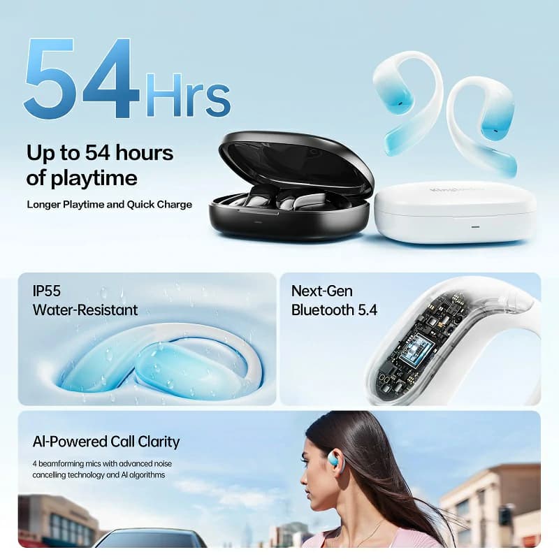Kinglucky i37 Best Open-Ear Headphones, front view 2