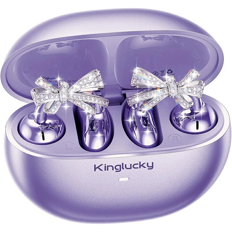 Kinglucky i121 Clip On Earbuds, front view 3