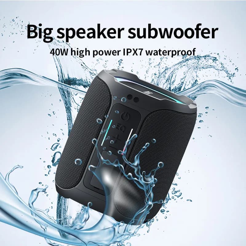 Kinglucky K50 Bluetooth Water Resistant Wireless Speaker, front view 2