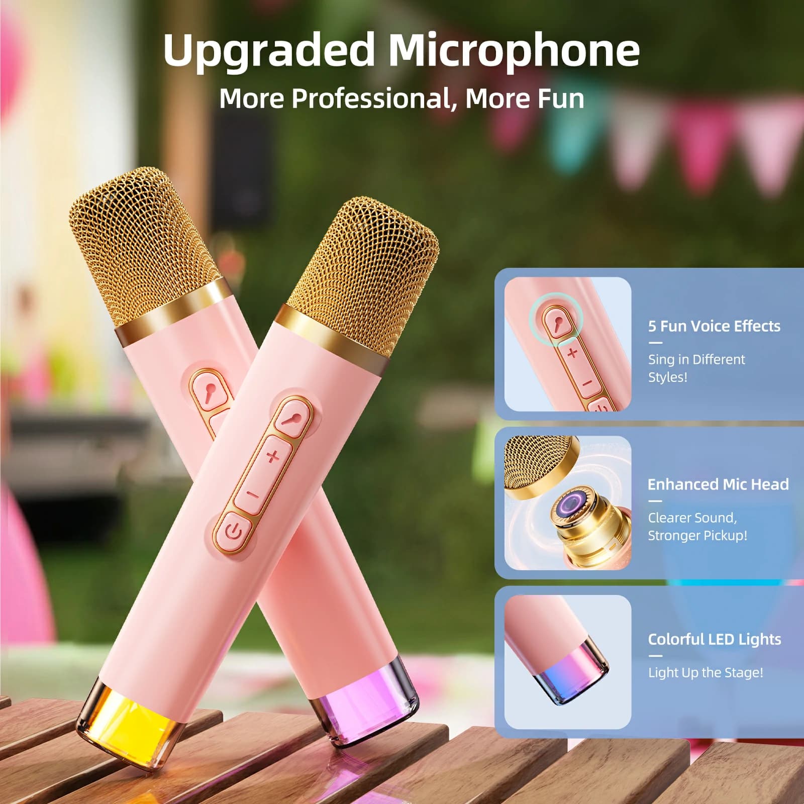 Kinglucky K88 Kids Karaoke Machine, front view 2