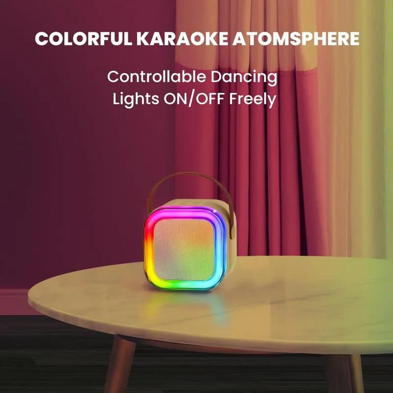 KingLucky K12 Mini Karaoke Speaker | Compact Portable Sound System | Wireless Bluetooth