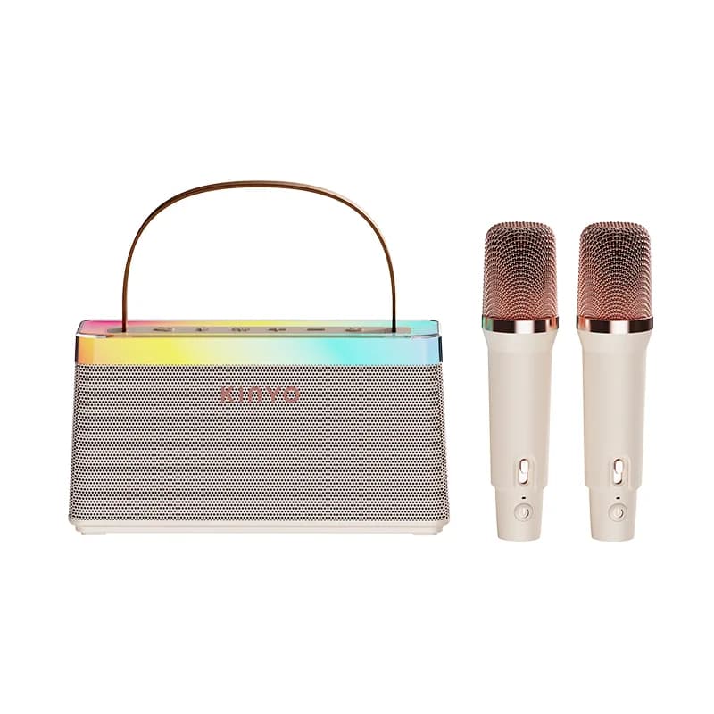 Kinglucky C10 Karaoke Machine Wireless Mic in Default, front view