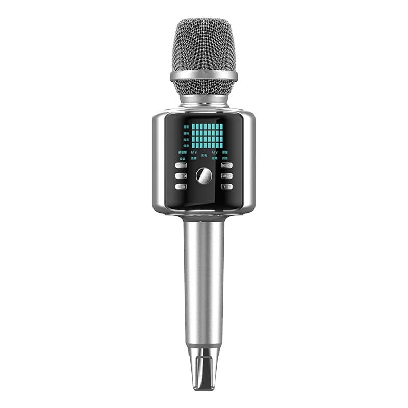 Kinglucky H9 Wireless Karaoke Machine Microphone in Default, front view