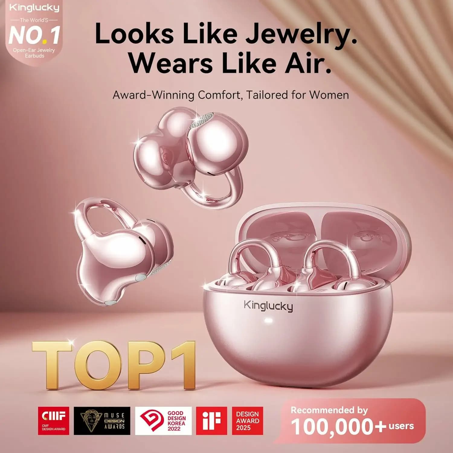 Jewelry-Inspired Clip-On Earbuds