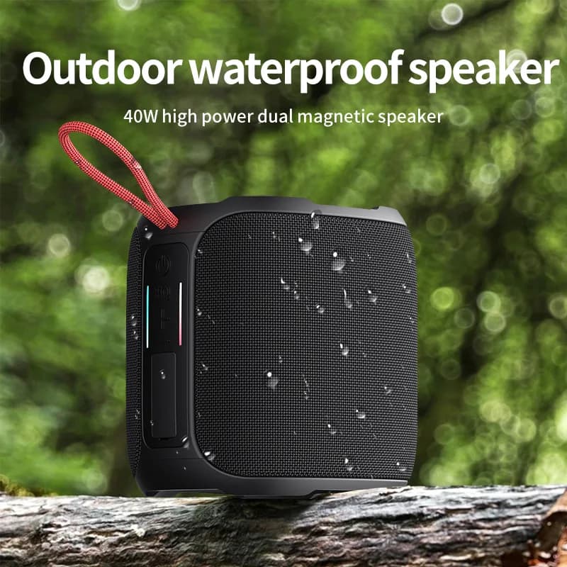 Kinglucky K50 Bluetooth Water Resistant Wireless Speaker, back view 1