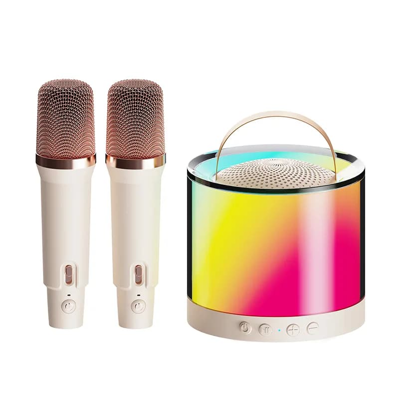 Kinglucky K36 Karaoke Machine For Kids in 2 Mics, front view