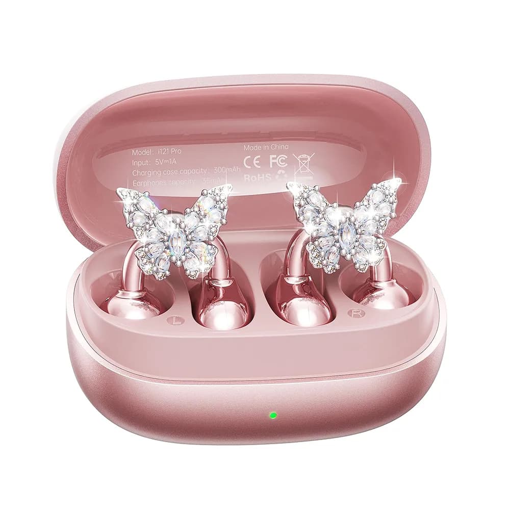Kinglucky i121 Pro Clip-On Open-Ear Earbuds with Jewelry Earrings