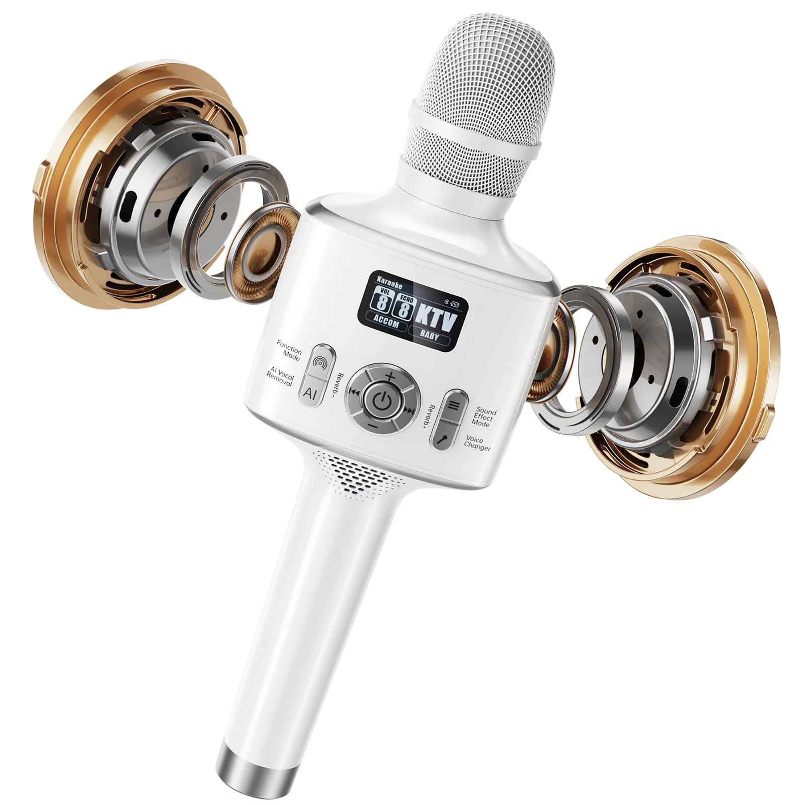 Kinglucky H100 Karaoke Microphone in Default, front view