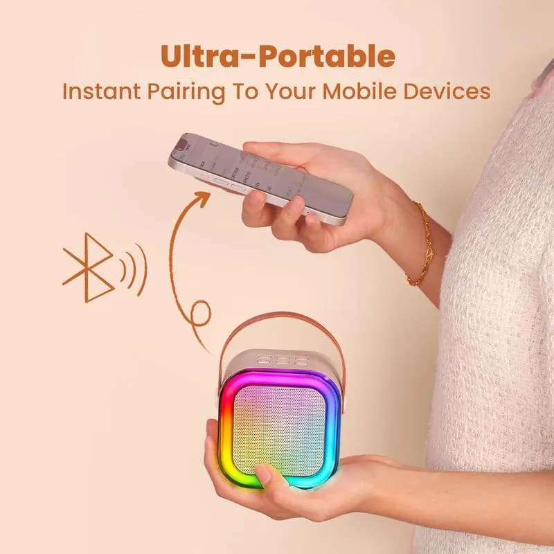 KingLucky K12 Mini Karaoke Speaker | Compact Portable Sound System | Wireless Bluetooth