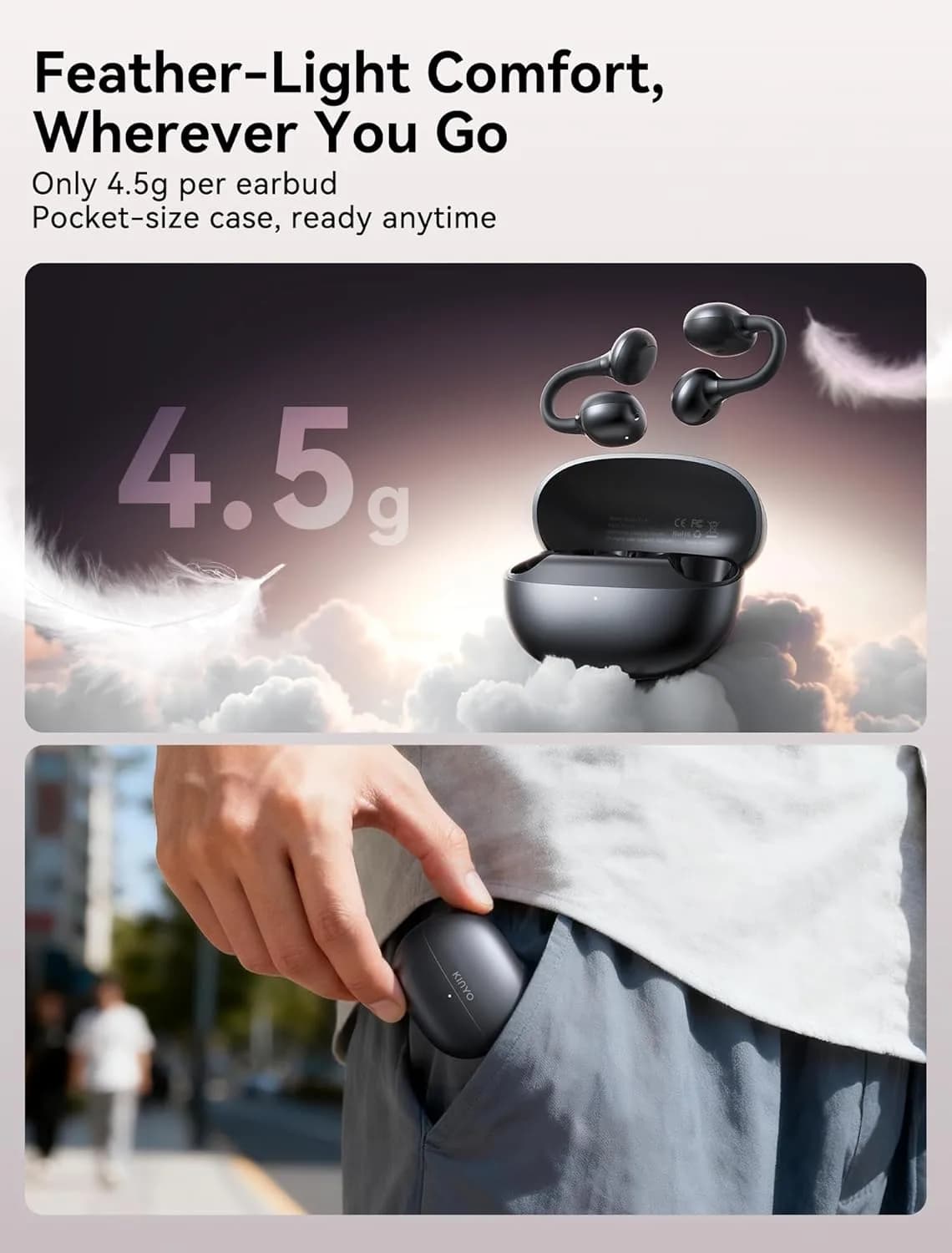 Kinglucky ClipFree A1 Open-Ear Earbuds, detail view 1