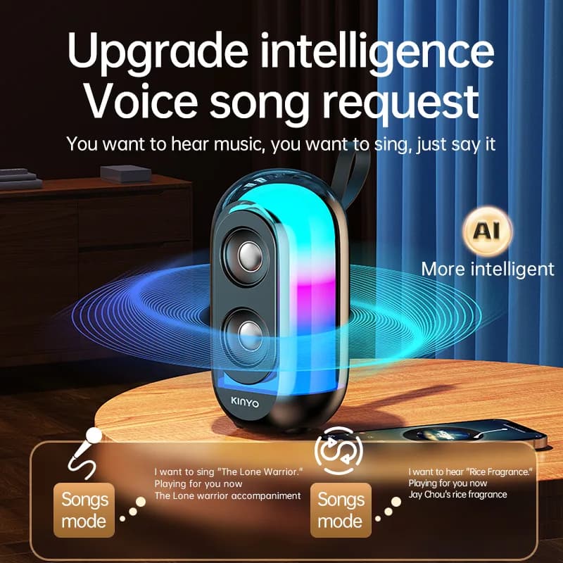 Kinglucky K28 Best Portable Karaoke Machine, in use 1