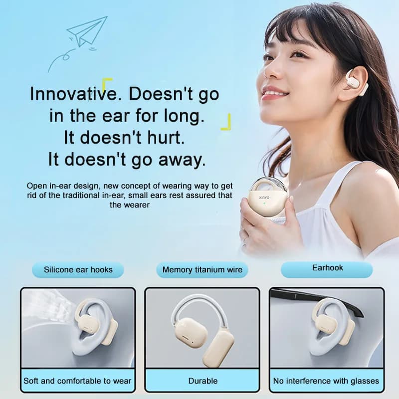 Kinglucky i27 Best Open Ear Headphones, side view 1