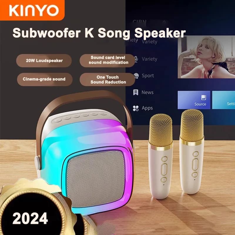 Kinglucky K35 Portable Mini Karaoke Machine, side view 1
