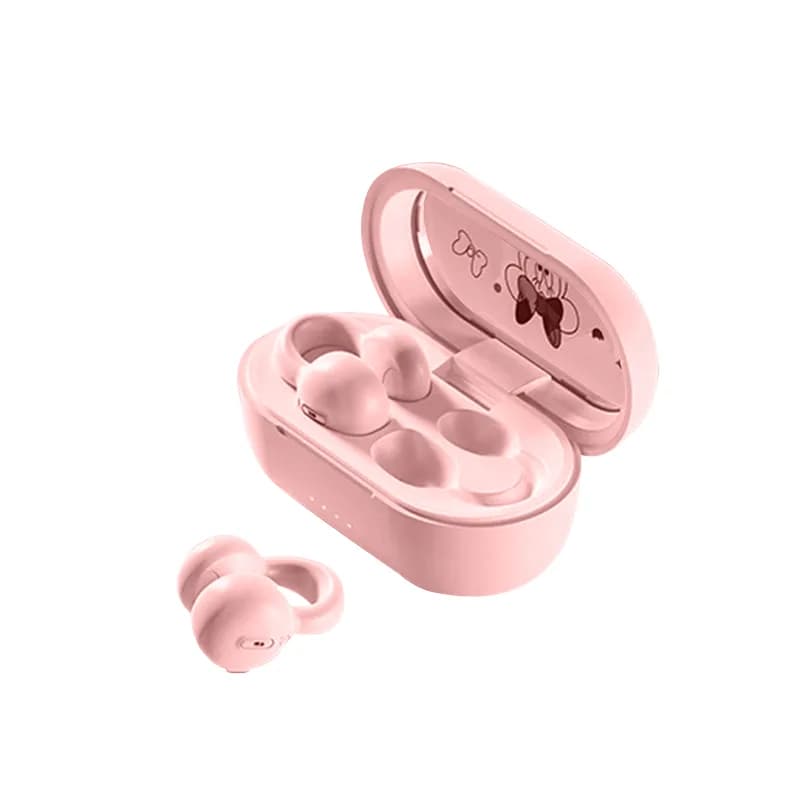 Kinglucky i20 Open Ear Clip Headphones in Pink, back view
