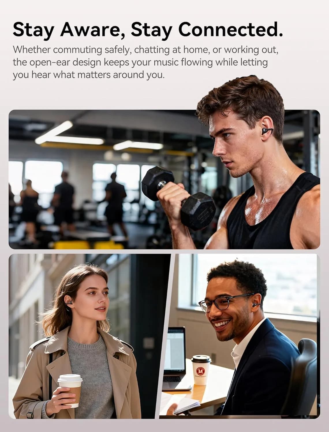 Kinglucky ClipFree A1 Open-Ear Earbuds, in use 1