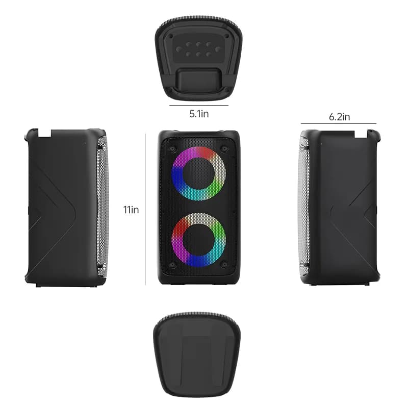 Kinglucky 2301 Bluetooth Party Speaker, back view 1