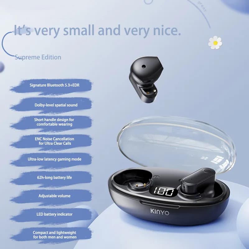 Kinglucky i28 Best Bluetooth Headset For Calls, back view 1