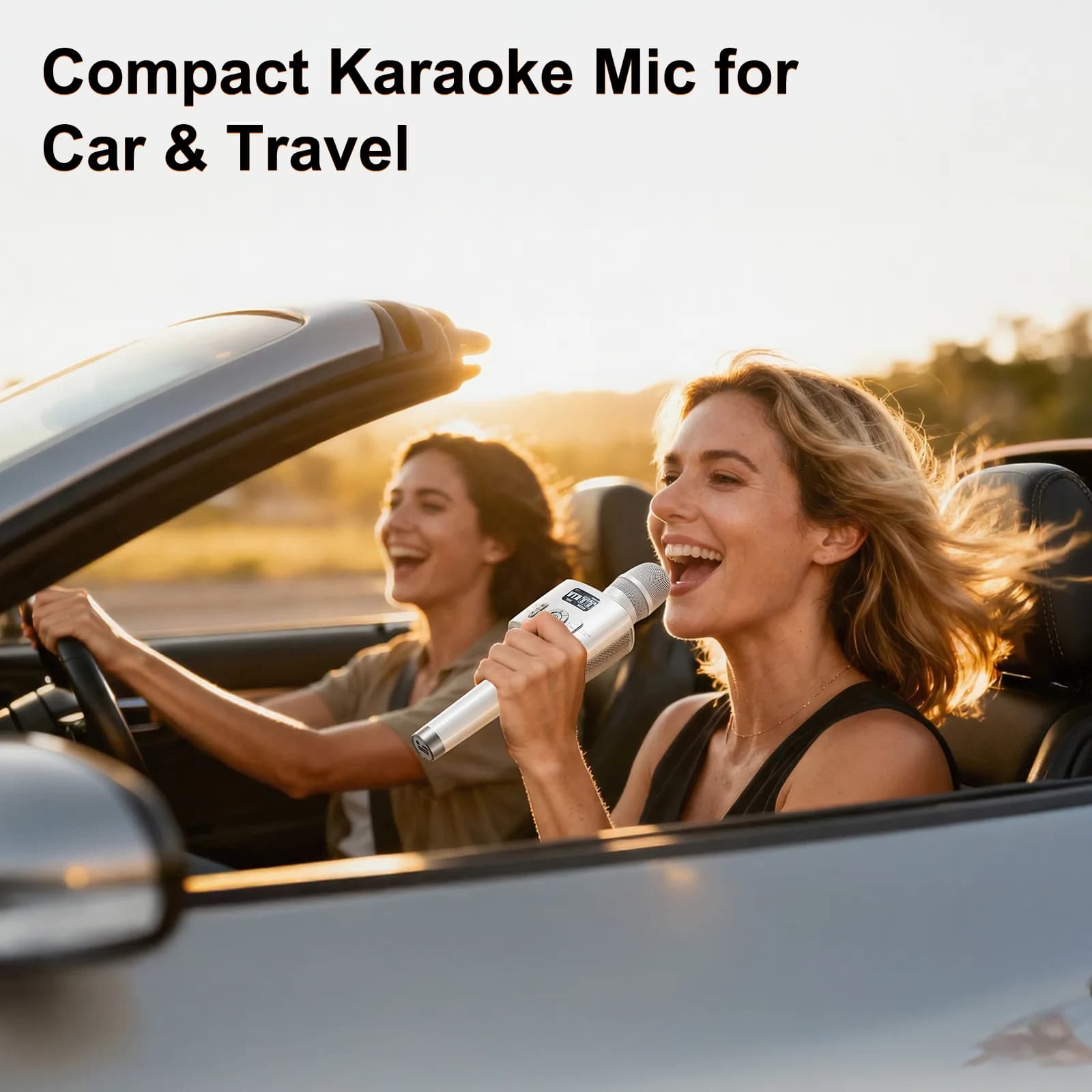 Kinglucky H100 Karaoke Microphone, back view 2