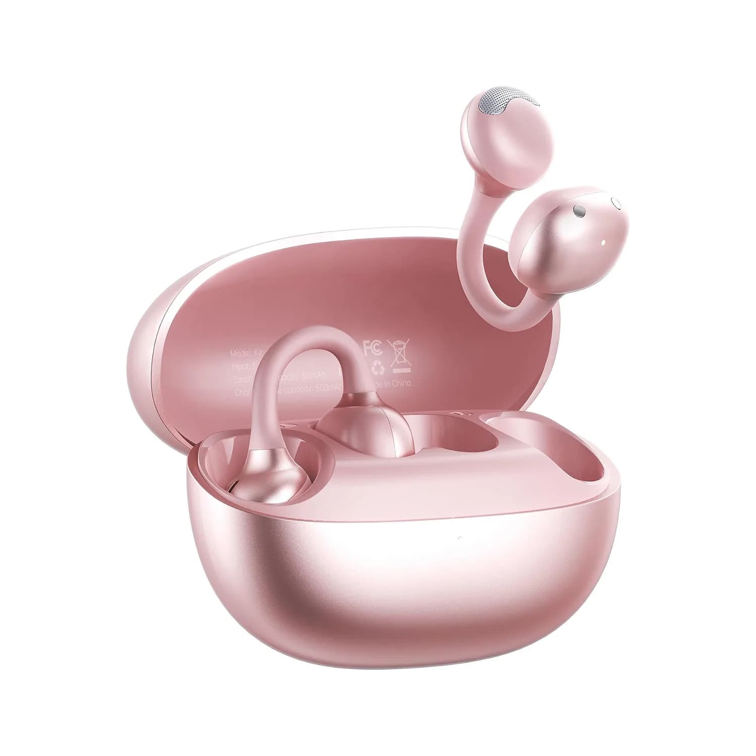 Kinglucky ClipFree A1 Open-Ear Earbuds in Pink, side view