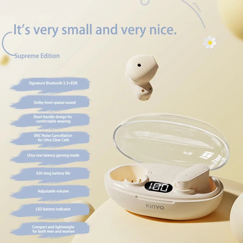 Kinglucky i28 Best Bluetooth Headset For Calls, side view 1