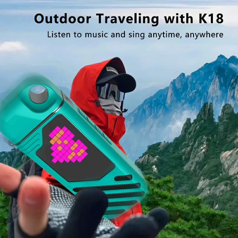 Kinglucky K18 Karaoke Machine with Screen, detail view 1
